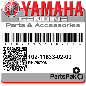 Yamaha 102-11633-01-00 Pin, Piston; New # 102-11633-02-00