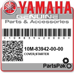 Yamaha 10M-83942-00-00 Cover, Starter; 10M839420000