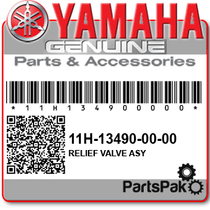 Yamaha 11H-13490-00-00 Relief Valve Assembly; 11H134900000