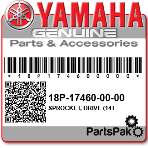 Yamaha 18P-17460-00-00 Sprocket, Drive (14T); 18P174600000