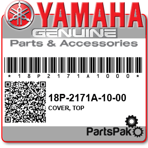 Yamaha 18P-2171A-10-00 Cover, Top; 18P2171A1000