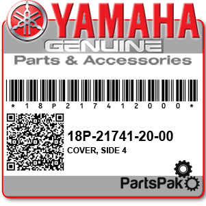 Yamaha 18P-21741-20-00 Cover, Side 4; 18P217412000
