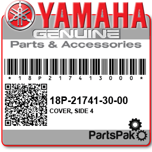 Yamaha 18P-21741-30-00 Cover, Side 4; 18P217413000