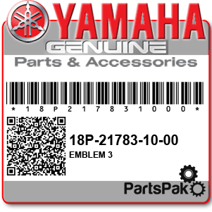Yamaha 18P-21783-10-00 Emblem 3; 18P217831000