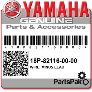 Yamaha 18P-82116-00-00 Wire, Minus Lead; 18P821160000