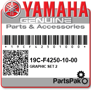 Yamaha 19C-F4250-10-00 Graphic Set 2; 19CF42501000