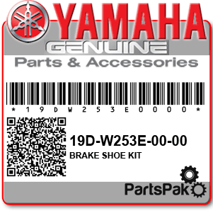 Yamaha 19D-W253E-00-00 Brake Shoe Kit; 19DW253E0000
