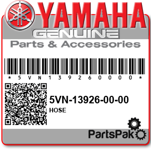 Yamaha 5VN-13926-00-00 Hose; 5VN139260000