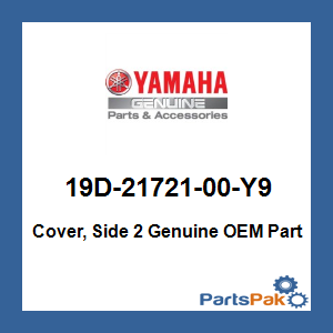Yamaha 19D-21721-00-Y9 Cover, Side 2; 19D2172100Y9