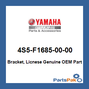 Yamaha 4S5-F1685-00-00 Bracket, Licnese; 4S5F16850000