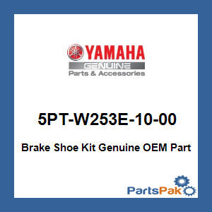 Yamaha 5PT-W253E-10-00 Brake Shoe Kit; 5PTW253E1000