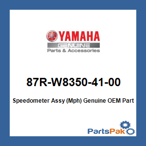 Yamaha 87R-W8350-41-00 Speedometer Assy (Mph); 87RW83504100