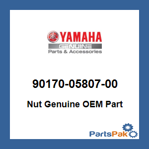 Yamaha 90170-05807-00 Nut; 901700580700