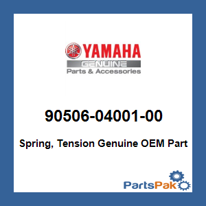 Yamaha 90506-04001-00 Spring, Tension; 905060400100