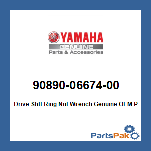 Yamaha 90890-06674-00 Drive Shft Ring Nut Wrench; 908900667400
