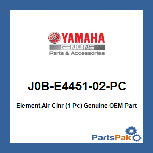 Yamaha J0B-E4451-02-PC Element,Air Clnr (1 Pc); J0BE445102PC