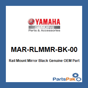 Yamaha MAR-RLMMR-BK-00 Rail Mount Mirror Black; MARRLMMRBK00