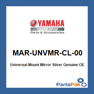 Yamaha MAR-UNVMR-CL-00 Universal Mount Mirror Silver; MARUNVMRCL00