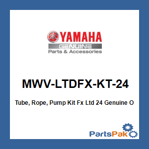 Yamaha MWV-LTDFX-KT-24 Tube, Rope, Pump Kit Fx Ltd 24; MWVLTDFXKT24