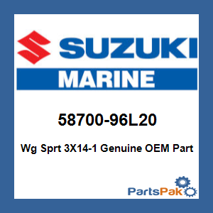 Suzuki 58700-96L20 Propeller, Watergrip Sport 3X14-1/2X23; 58700-96L20-000