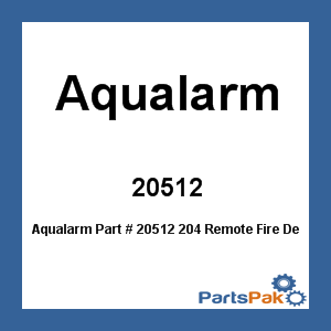 Aqualarm 20512; 204 Remote Fire Detector