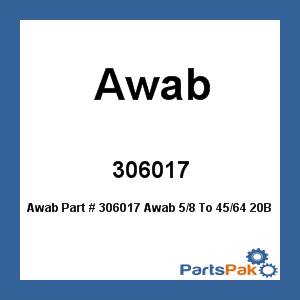 Awab 306017 (20 pack); Awab 5/8 To 45/64 20Bx