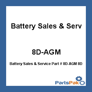 Battery Sales & Service 8D-AGM; 8D-AGM Marine Battery (Non-Spillable)(UPS Ground Shipping Only)