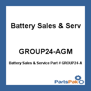Battery Sales & Service GROUP24-AGM; Marine Battery AGM (Non-Spillable)(UPS Ground Shipping Only)