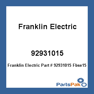 Franklin Electric 92931015; Fbse150S Self Priming Pump 1.5