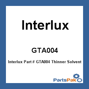 Interlux GTA004; Thinner Solvent