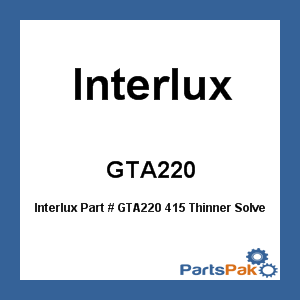 Interlux GTA220; 415 Thinner Solvent