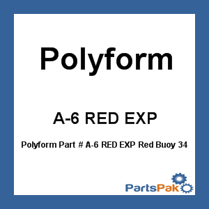 Polyform A-6 RED EXP; Red Buoy 34-Inch