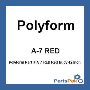 Polyform A-7 RED; Red Buoy 42-Inch