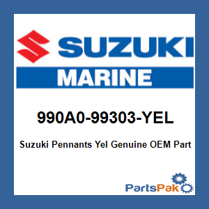 Suzuki 990A0-99303-YEL Suzuki Pennants Yel