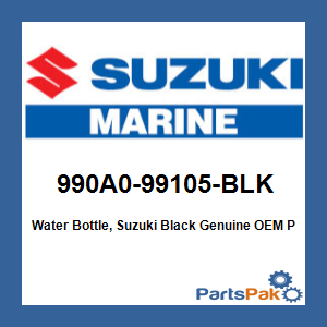 Suzuki 990A0-99105-BLK Water Bottle, Suzuki Black