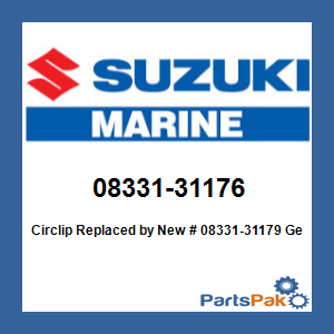 Suzuki 08331-31176 Circlip; New # 08331-31179
