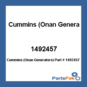 Cummins (Onan Generators) 1492457; Fuel Filter