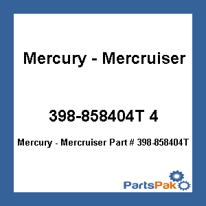 Quicksilver 398-858404T 4; Stator Replaces Mercury / Mercruiser