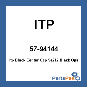 ITP (Industrial Tire Products) BO137SS; Itp Black Center Cap Ss212 Black Ops