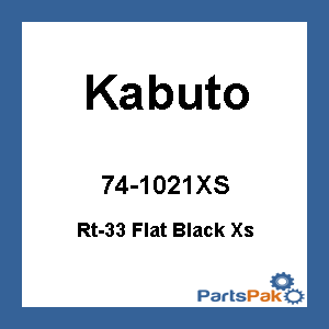 Kabuto 74-1021XS; Rt-33 Flat Black Xs