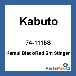 Kabuto 74-1115S; Kamui Stinger Helmet Black / Red S
