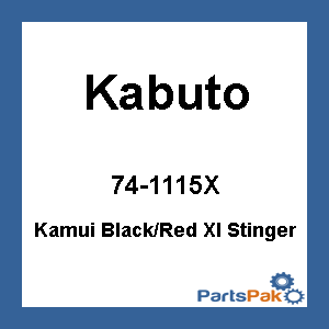 Kabuto 74-1115X; Kamui Stinger Helmet Black / Red X