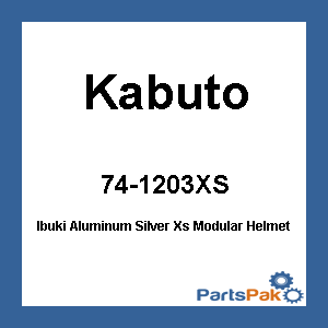 Kabuto 74-1203XS; Ibuki Aluminum Silver Xs Modular Helmet