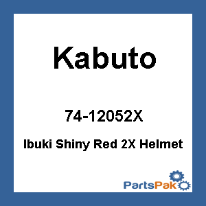Kabuto 74-12052X; Ibuki Shiny Red 2X Helmet
