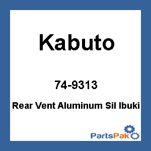 Kabuto 74-9313; Rear Vent Aluminum Sil Ibuki