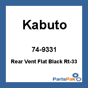 Kabuto 74-9331; Rear Vent Flat Black Rt-33