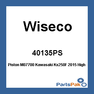 Wiseco 40135M07700; 14.5:1 Hi-Comp Piston Armorglide Skirt Coated 77-mm M07700 Fits Kawasaki Kx250F 2015 High Comp; Fits Kawasaki KX250F '15-16 14.5:1 CR