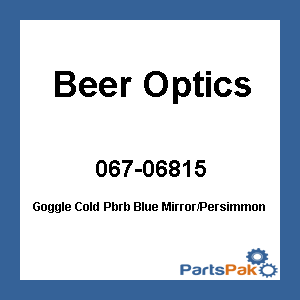 Beer Optics 067-06-815; Goggle Cold Pbrb Blue Mirror / Persimmon
