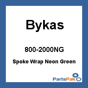 Bykas SN-G; Spoke Wraps Neon Green 72-Pack 21-inch / 19-inch