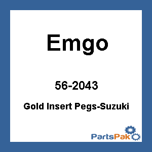 Emgo 50-85403; Gold Insert Footpeg Fits Suzuki